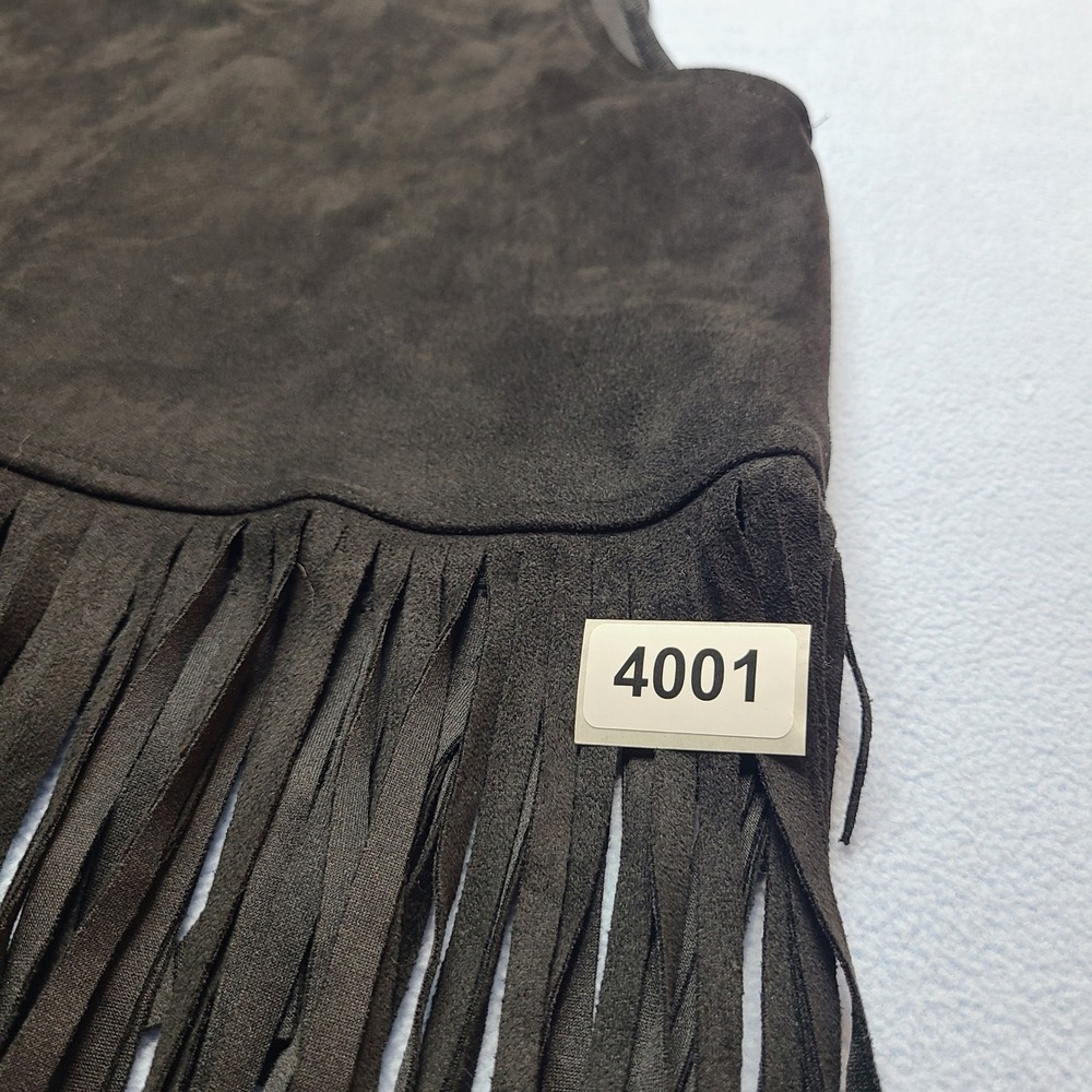Unbranded Fringe‎ Vest Womens Medium Brown Excellent Faux Suede Boho Western - Picture 6 of 6